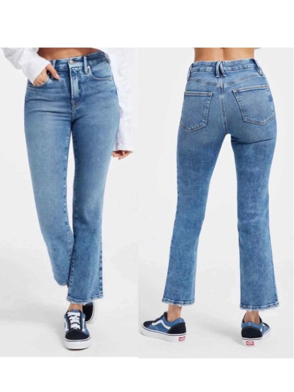 Good American Soft Tech Good Legs Straight Jeans Indigo333